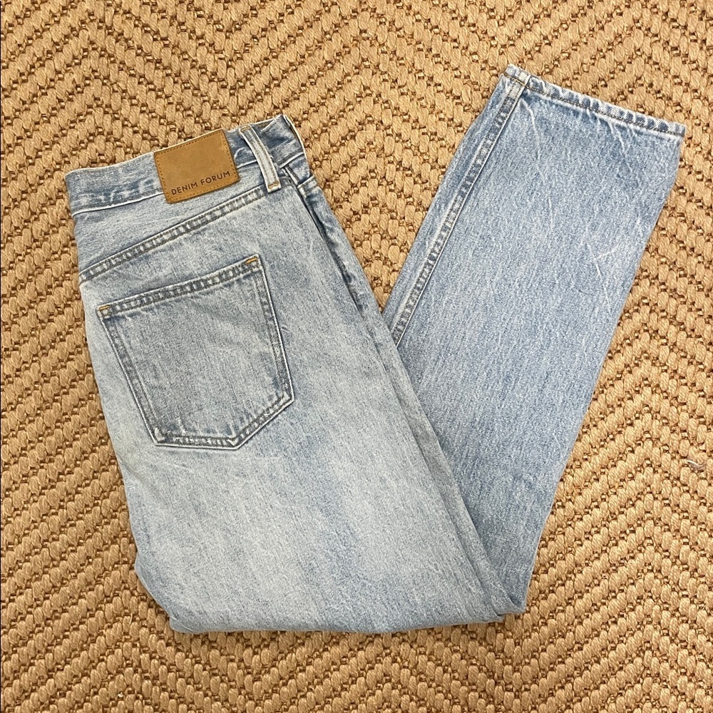 Aritzia - Denim Forum - The Ex Boyfriend Denim Jeans - Tapered Slim - Blue - 28